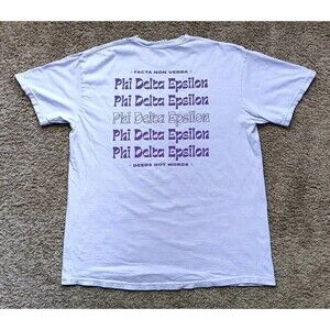 Phi Delta Epsilon Sorority T-Shirt Men's XL Purple Short Sleeve